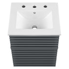 Modway - Render Fixation murale de 18" Vanette de salle de bain - Gris blanc-8