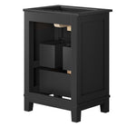 Modway - Dixie 24" Solide Armoire à coiffeuse de salle de bain - Noir noir-Bassin d’évier en céramique