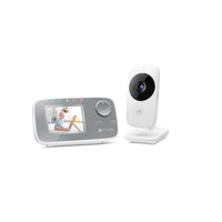 Motorola - Moniteur bébé vidéo VM482 avec écran LCD de 2.4 po - Blanc & Gris-Sécurisé. Privé. Contrôle complet - Connexion Wi-Fi ou application n’est nécessaire. Une connexion sécurisée directe entre la caméra et le moniteur