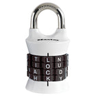 Master Lock - Serrure à combinaison verticale à 4 lettres à régler soi-même-Cadrans verticaux alphabétique