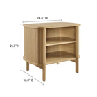 Modway - Cadence Ouvre Table de chevet, Chêne-Construction en bois d’hévéa, panneaux de particules, MDF