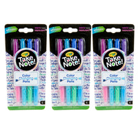 Crayola - Prenez note ! Stylos à double extrémité qui changent de couleur, 4 par paquet, 3 paquets, 12 marqueurs au total-DES NOTES QUI SE DÉMARQUENT : écrivez vos notes avec le marqueur à pointe de feutre d'une couleur, puis utilisez l'encre transparente pour changer la couleur des mots que vous souhaitez faire ressortir !