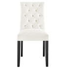 Modway - Duchess Performance Velvet Chaises de salle à manger Ensemble de 2 - Blanc-8