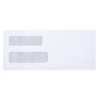 Enveloppes #10, fenêtres doubles, blanc, bte/500-Enveloppes no 10 avec double fenêtre