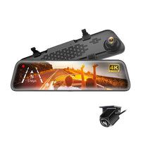 Mygekogear - Caméra de tableau de bord avec rétroviseur Orbit D400 4K avec caméra de recul 1080P - 11,8 po-Résolution : avant 4K / arrière 1080P
