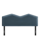 Modway - Cosette Performance Velvet Tête de lit pleine grandeur, Bleu Cadet-Assemblée requise