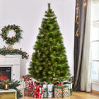 HOMCOM - 7 Sapin de Noël artificiel FT avec branches réalistes - vert-Parfait pour une utilisation dans votre maison, bureau ou centres commerciaux 
