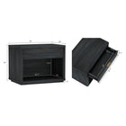 Manhattan Comfort - Table de nuit moderne Evelyn 32" à 1 tiroir - gris charbon-Des bords lisses et arrondis ajoutent un charme moderne et améliorent la sécurité