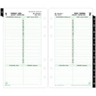Day-Timer - Recharge datee 2026 1 page/jour portable - 6 3/4 po H x 3 3/4 po l - bilingue-Les bordures vertes douces Day-Timer rendent ces recharges proprement aptes pour le milieu des affaires, mais agreables à l'oeil