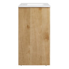 Modway - Appia 36" Vanette de salle de bain - Oak White-Trous centraux de 8"