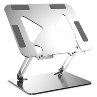 ShoppingAll - Support Élévateur Pour Ordinateurs Portables Et Tablettes Jusqu’à 17,3 Pouces – Argent-Compatibilité Universelle – Supporte les ordinateurs portables et tablettes jusqu’à 17,3", idéal pour le bureau, la maison ou les déplacements.