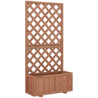 Outsunny - jardinière surélevée - 2,4 x 1 x 4,9 pi - orange-Une jardinière décorative en bois pour votre espace de vie extérieur
