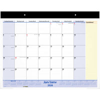 AT-A-GLANCE - Sous-main mensuel QuickNotes 2026 - 17 po H x 21 3/4 po l - bilingue-Format des pages : 17 po H x 21 3/4 po l