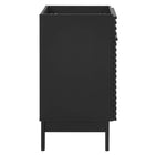 Modway - Render 24" Armoire de toilette de salle de bain (lavabo non inclus) - Noir-Portes doubles à fermeture douce