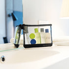 Travelon - Sac à fermeture éclair de 1 pinte avec bouteilles - Noir-Comprend trois bouteilles en plastique réutilisables de 2 oz, deux pots de 0,5 oz et une bouteille de 1,2 oz avec vaporisateur