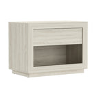 Manhattan Comfort - Table de nuit contemporaine Soren 32" à 1 tiroir - Chêne blanchi-Le design surélevé de la base apporte une touche raffinée tout en assurant la stabilité et la solidité de la pièce