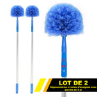 Gritt Commercial - Brosse chasse-toiles avec manche télescopique de 6 pi - Lot de 2-Les poils doux assurent la protection des surfaces