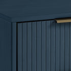 Manhattan Comfort - Granville commode double large moderne 55,04 po - bleu minuit-Base de balai moderne ouverte avec pieds latéraux, ajoutant un design de mode sans couture et une durabilité