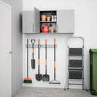 Prepac - Armoire murale Elite 54 po - gris-Les portes sont dotées de charnières réglables à 6 voies de haute qualité, de style européen