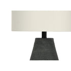 Monarch Specialties - Luminaire - 24 po H Lampe De Table - Résine Noire - Abat-Jour Ivoire / Crème - Contemporain-Un assemblage mineur est nécessaire avec des instructions illustrées incluses . fabriqué avec des matériaux durables et soutenu par une garantie limitée de 2 ans contre les défauts du fabricant pour votre satisfaction
