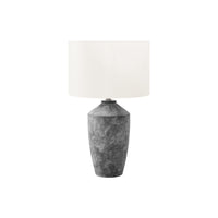 Monarch Specialties - Luminaire - 25 po H Lampe De Table - Béton Gris - Abat-Jour Ivoire / Crème - Contemporain - Moderne-Cette lampe de table de 25 pouces de haut présente une base en béton gris frappante associée à un élégant abat-jour en tissu ivoire, ce qui en fait un choix élégant pour tout salon moderne, chambre à coucher ou bureau