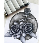 Copic - Sketch Multiliner marqueurs d'encre à double pointe - gris esquisse - lot de 5-rechargeable avec de l'encre Copic