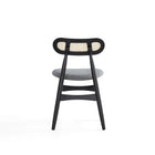 Manhattan Comfort - Lot de 2 chaises de salle à manger Colbert 44,5 cm style industriel chic, rembourrées, noir et gris-Livré chez vous entièrement assemblé Aucun assemblage requis