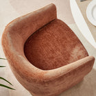Modway - Verity Barrel Back Chenille Fauteuil à manger - Rouille-Aucune assemblée requise