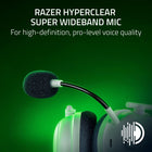 Razer - Blackshark V2 PRO XBOX Casque esport sans fill pour XBSX - Blanc-Micro à très large bande razer hyperclear: Qualité vocale haute définition de niveau professionnel. Notre micro amovible de nouvelle génération couvre une plage de fréquences sonore plus large, ce qui permet de capturer et de transmettre une quantité impressionnante de détails dans votre voix. Avec ce casque gaming sans fil pour Xbox ou PS5, communiquez clairement et naturellement avec votre équipe