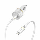 Otterbox - Chargeur de Voiture à Charge Rapide USB-C avec Câble Lightning - 3,3 pi - Blanc-Obtenez jusqu'à 37 % de charge sur votre smartphone en 30 minutes*