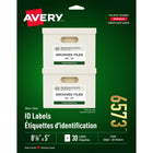 Avery - Étiquettes permanentes pour identification, blanches, nº 6573, 5 po x 8 1/8 po, paq./30-Grand choix d'étiquettes personnalisées  