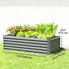 Outsunny - jardinière surélevée galvanisée - gris clair-Finition avec revêtement en poudre offrant une résistance accrue à la rouille pour une utilisation extérieure
