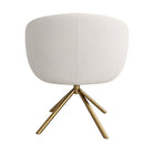 Nicer Interior - Chaise pivotante bouclée - Blanche-Dossier incurvé et assise arrondie pour un confort sculptural