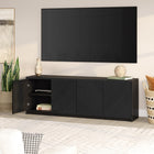 Hudson&Canal - Meuble TV Renad pour téléviseurs jusqu'à 78" - Grain noir-Dimensions du produit : 15,5" L x 69,63" l x 24" H
