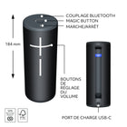 Ultimate Ears - BOOM 4 enceinte Bluetooth portable étanche, Noir-Sans fil à toute épreuve: avec une portée de 45 mètres, vous pouvez vous éloigner de votre enceinte sans fil BOOM 4 tout en continuant à écouter de la musique.