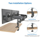 ShoppingAll - Support pour écran LCD à triple ressort à gaz avec bras pivotant - noir-8