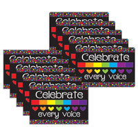 Ashley Productions - Smart Poly Tapis de souris pour ordinateur - 8" x 10" - Célébrez chaque voix - Paquet de 10-Commencez votre journée du bon pied avec ces accessoires élégants et fonctionnels qui arborent des citations inspirantes et des expressions positives.
