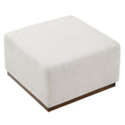 Modway - Tilden Grande boucle carrée de 28" Rembourré Ottoman - Noyer des nuages-Arrivée entièrement assemblée