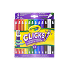 Crayola - Crayons de couleur mécaniques Clicks - Paquet de 12-CRAYONS DE COULEUR POUR ADOLESCENTS : Des couleurs riches et vives donnent vie à vos œuvres d'art. Ajoutez une touche de couleur à vos dessins, vos notes ou tout autre projet