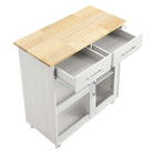 Modway - Culinary Chariot de cuisine avec barre à serviettes, Blanc Naturel-9