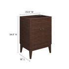Modway - Ledger 24" Armoire de toilette de salle de bain (lavabo non inclus) - Noyer-Jambes effilées