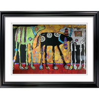 Looking For Trouble par Jenny Foster - Impression encadree - 34" x 28"-Impression d'art de haute qualité avec passe-partout et encadrement professionnel