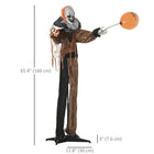 Outsunny - Clown de Cirque Animé de 5pi - Décoration d'Halloween Extérieure-Lorsqu'il détecte des personnes à proximité, il bouge la tête et les bras de gauche à droite 