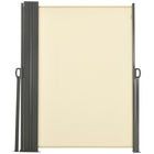 Outsunny - store latéral double rétractable 236 po x 71 po - blanc crème-Stores latéraux doubles flexibles pour une utilisation en extérieur
