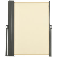 Outsunny - store latéral double rétractable 236 po x 71 po - blanc crème-Stores latéraux doubles flexibles pour une utilisation en extérieur
