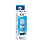 Epson - T522 Bouteille d’encre - Capacité standard - Cyan-Impression de milliers de pages