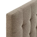 Modway - Lily Rembourré Tête de lit pleine grandeur, Taupe-Assemblée requise