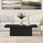 Hudson&Canal - Table basse rectangulaire Torren 48" L - Grain noir-Finition en grain noir aspect bois