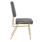 Modway - Craft Performance Velvet Fauteuils d’accompagnement à manger Ensemble de 2 - Gris or-9