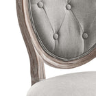 Modway - Arise Français vintage Tissu rembourré Fauteuil d’appoint de salle à manger - Gris clair-8